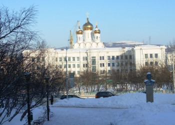 Улица в Магадане, Россия – фотографии России