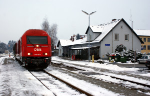 Вокзал в городке Оберварт – фотографии Австрии