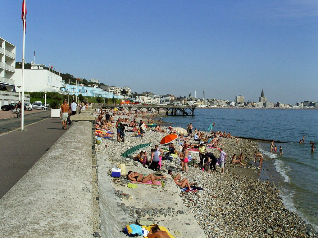 Пляж в Гавре, Франция. Фото 1 – фотографии Франции