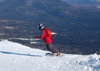 Сноубордист в Шерегеш, Россия – фотографии России