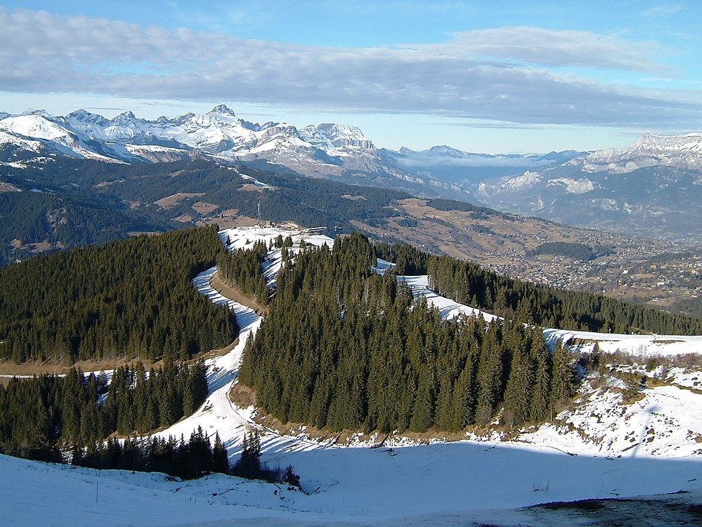 Пейзаж в Межеве, Франция – фотографии Франции