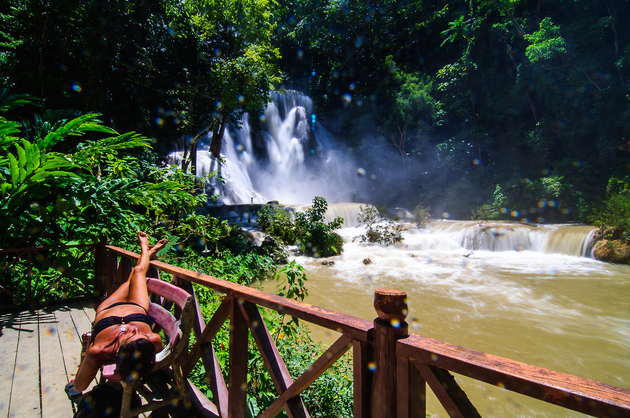 отдых на Водопаде Куанг Си. Лаос – фотографии Лаоса