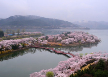 Вид на озеро Бомун, Южная Корея – фотографии Южной Кореи