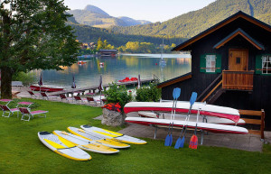 Катание на байдарках. Фушльзее озеро. Австрия – фотографии Австрии