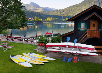 Катание на байдарках. Фушльзее озеро. Австрия – фотографии Австрии