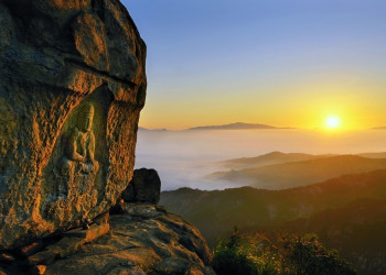 Закат, вид с горы Намсан в Южной Корее – фотографии Южной Кореи