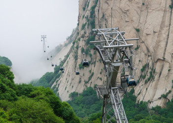 Канатная дорога на горе Хуашань (Huàshān) – фотографии Китая