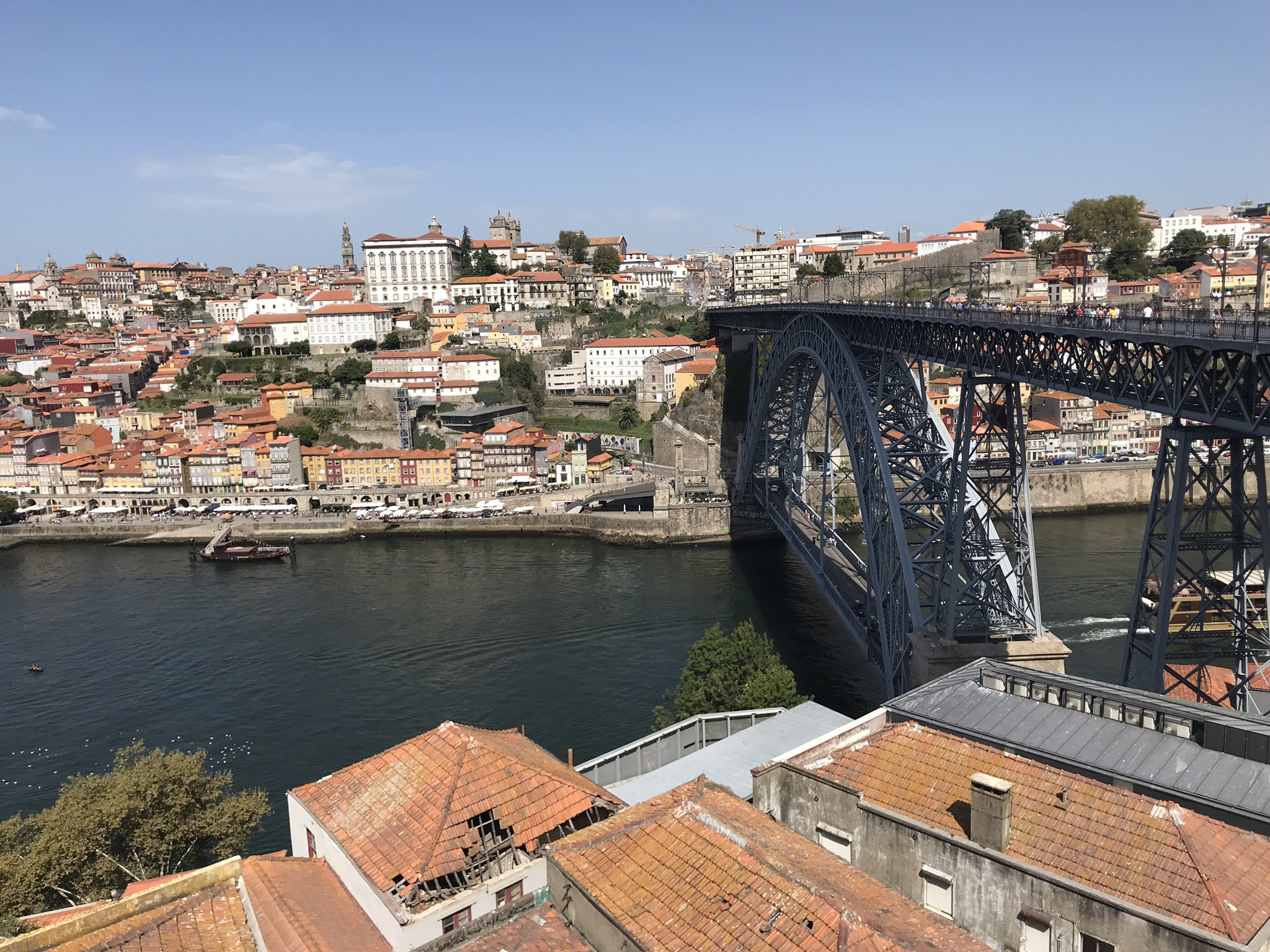 Вид на Порту со смотровой площадки у сада Морро (Jardim do Morro) – фотографии Португалии