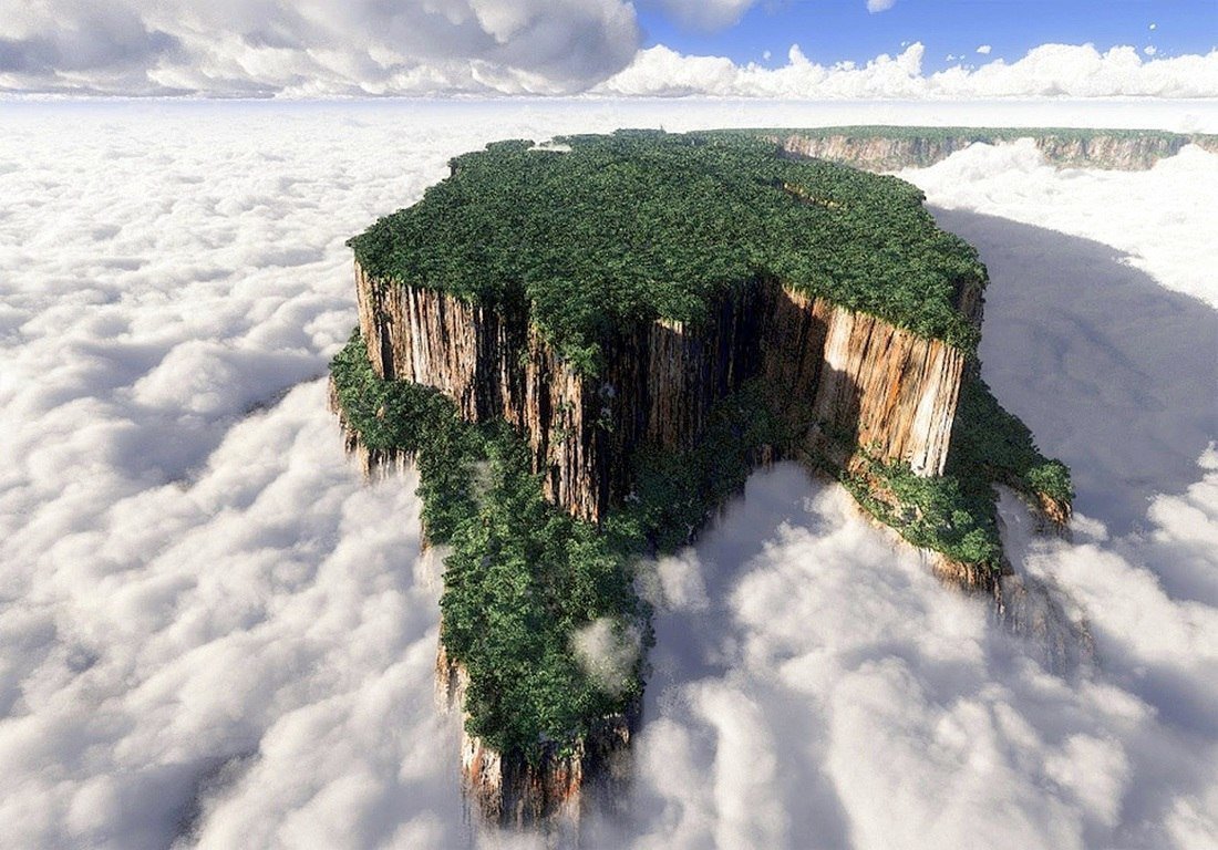 Рорайма — столовая гора (тепуи) в Южной Америке