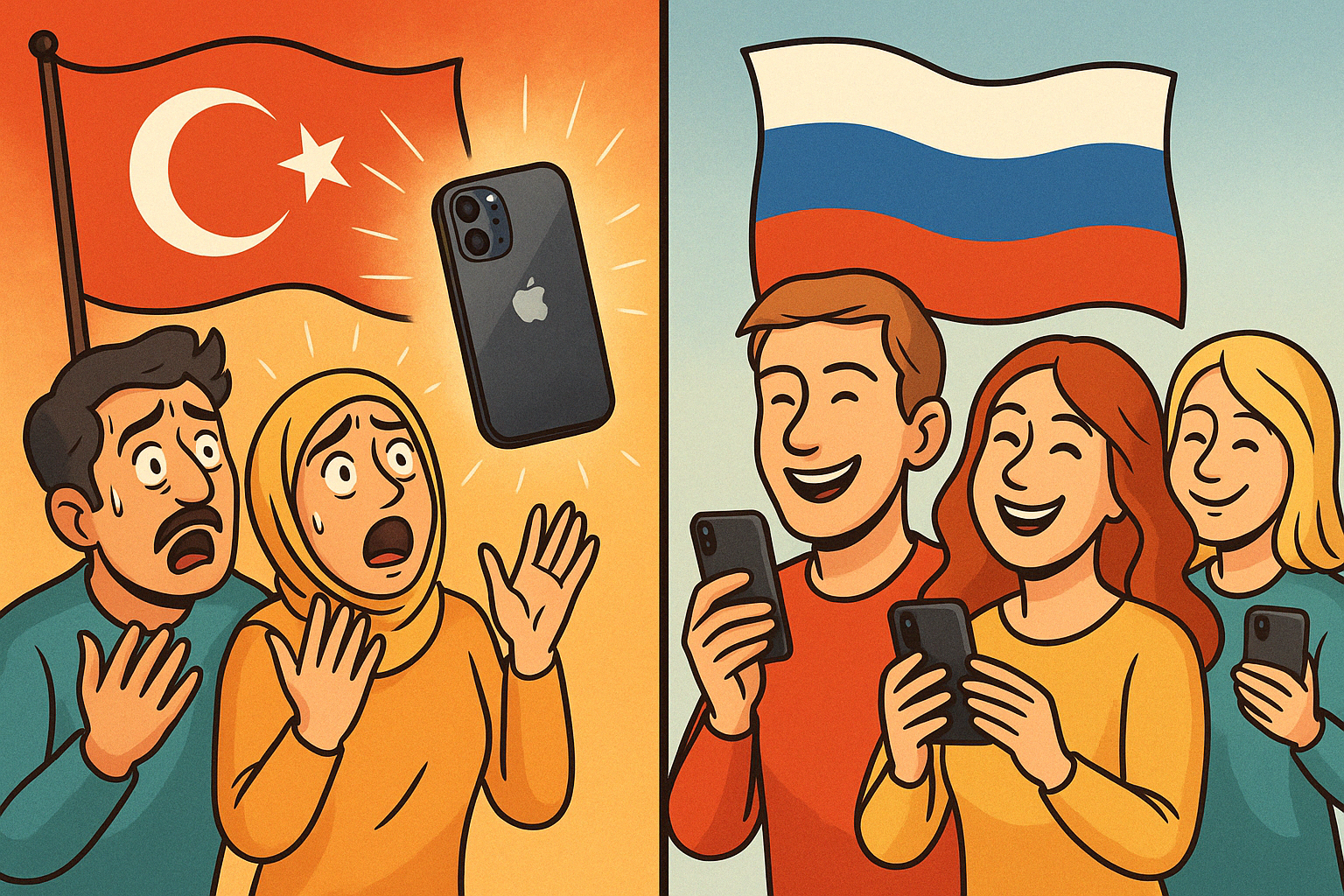 Налоги на мобильные телефоны: Турция vs Россия в 2025 году