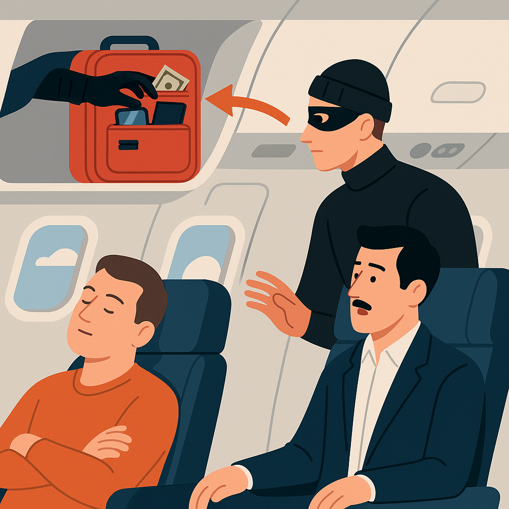 В самолётах участились случаи краж из ручной клади