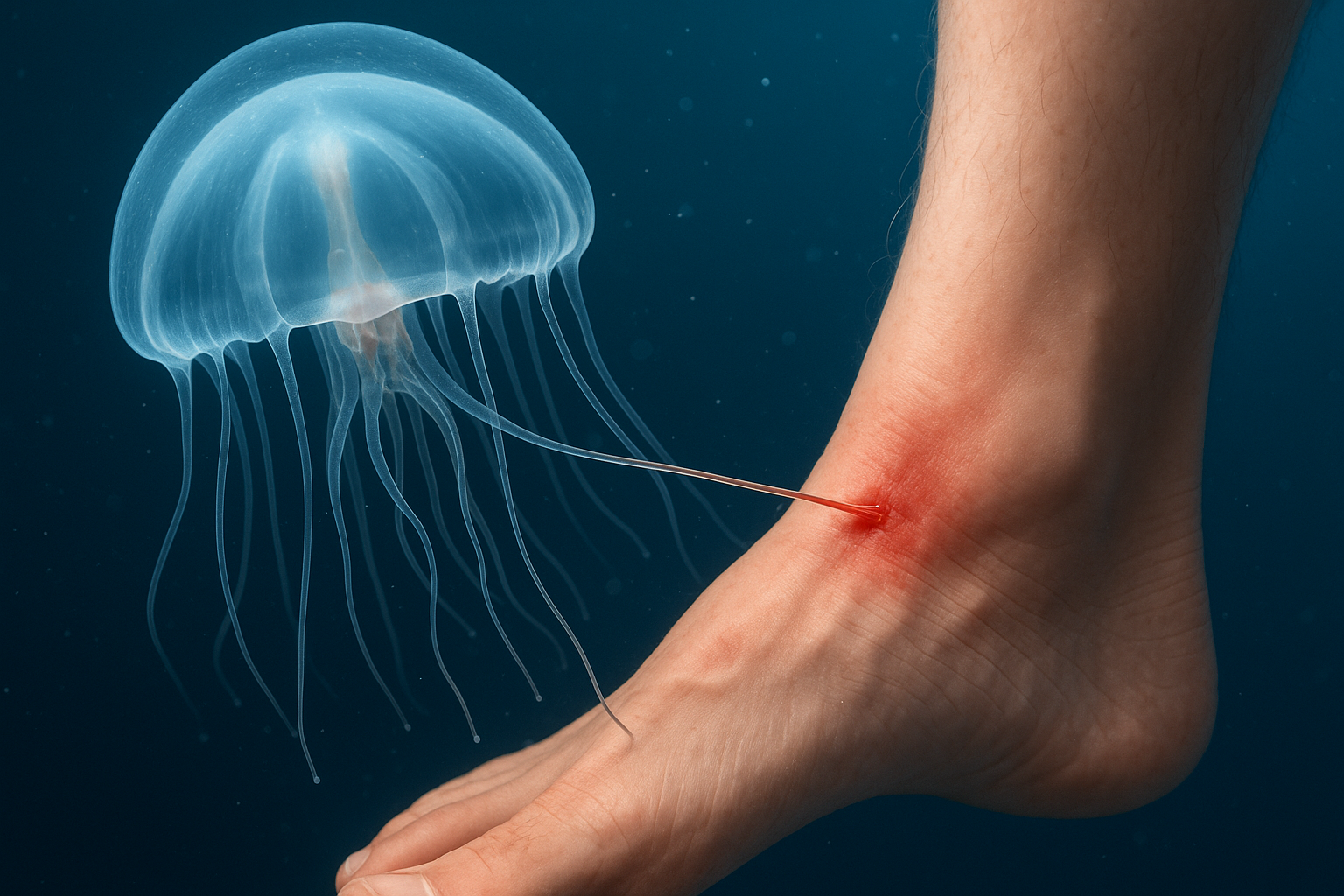 Как жалит медуза?