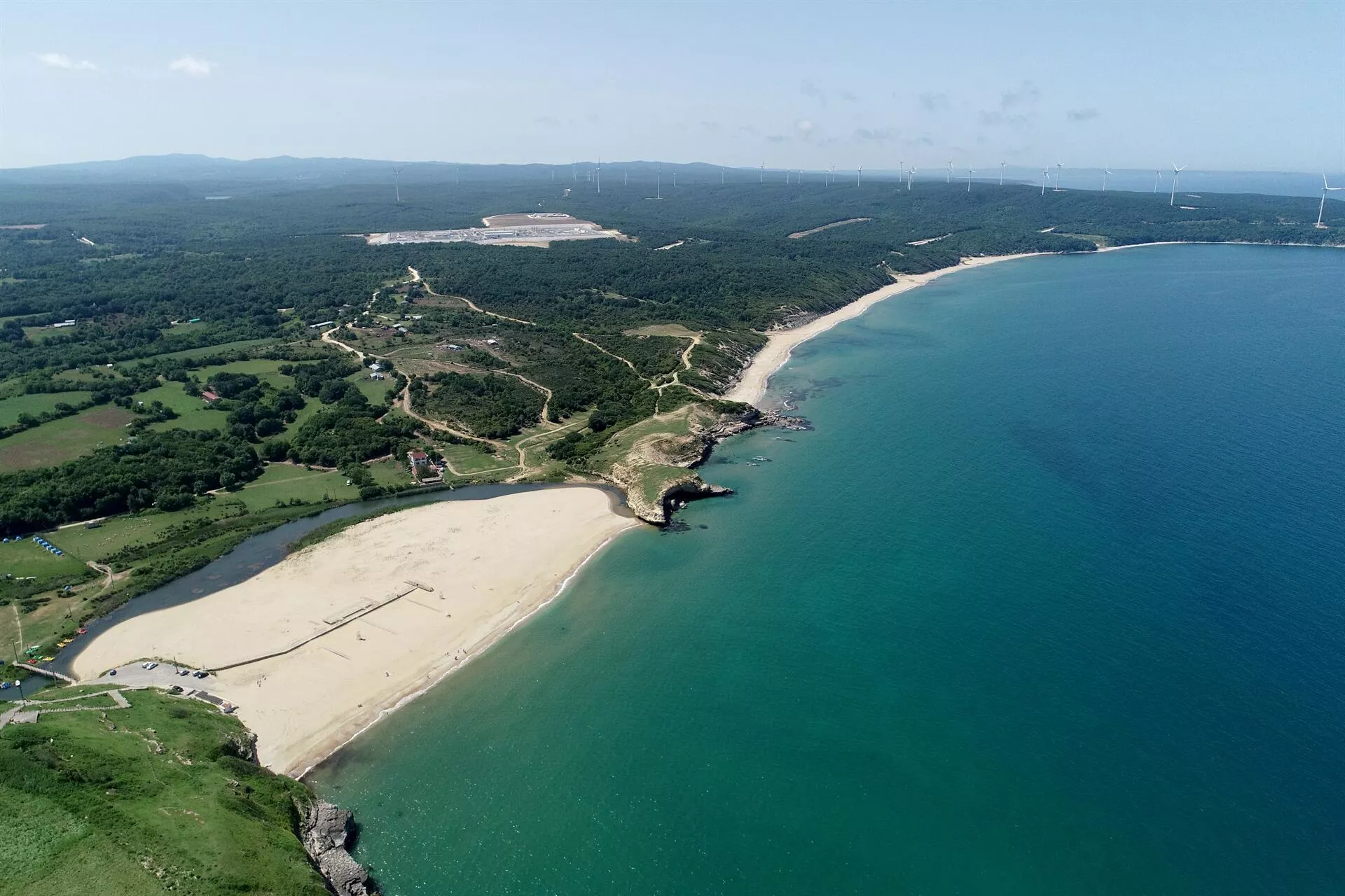Пляж Kıyıköy (Мидия), вид сверху