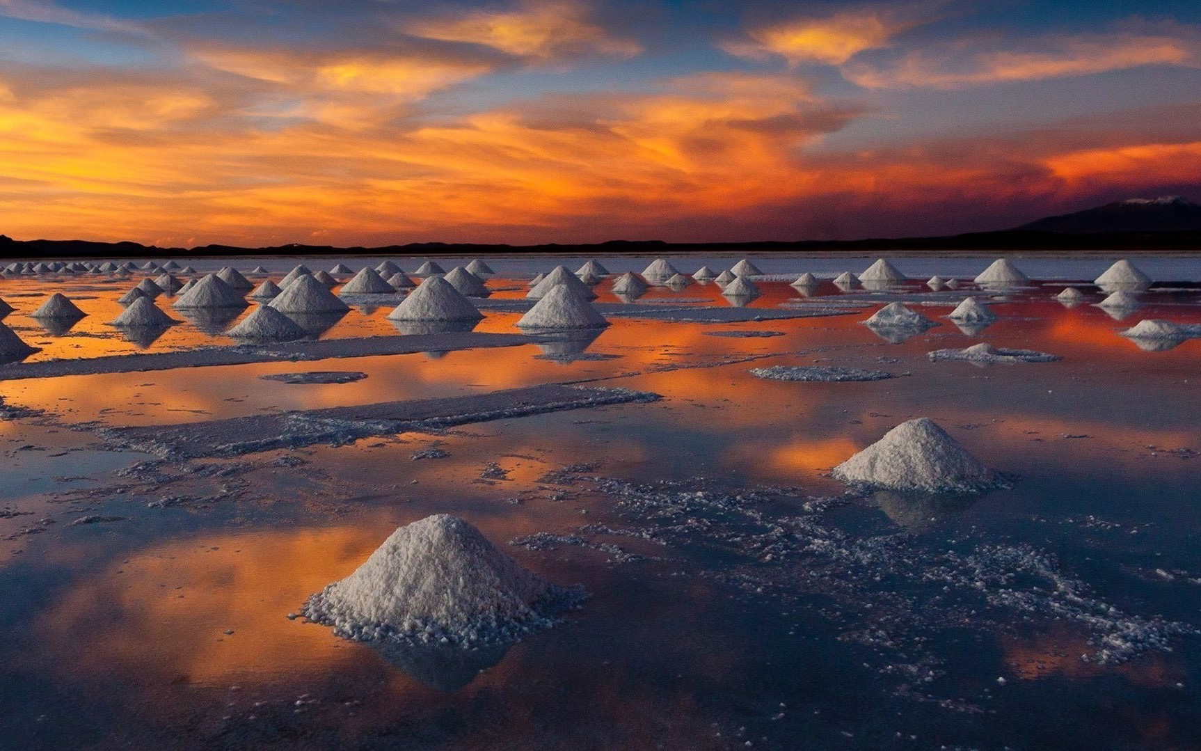 Солончак Уюни ночью