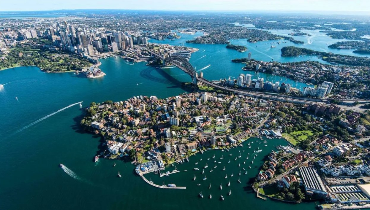 Порт Джексон, состоящий из воды гавани Сиднея