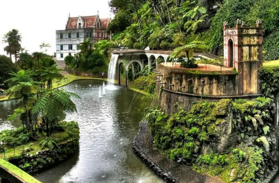 Тропический сад вместе с впечатляющим дворцом Монте