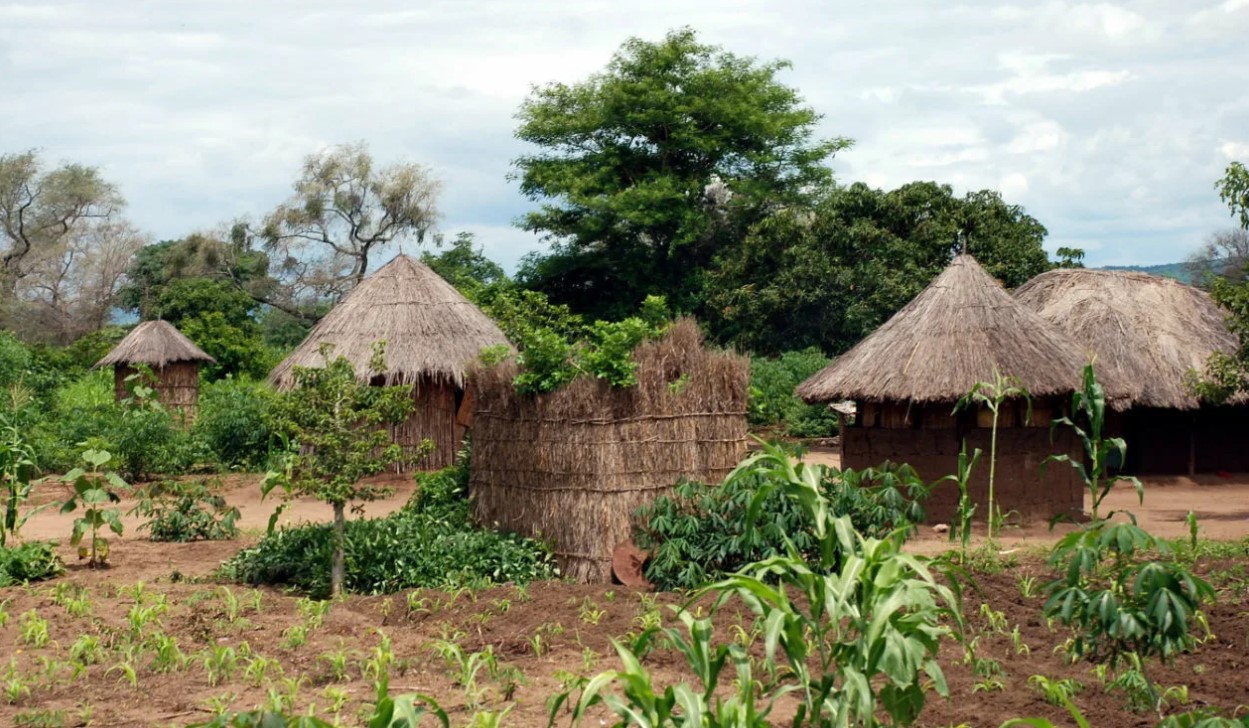 Деревня Мукуни расположена в Замбии