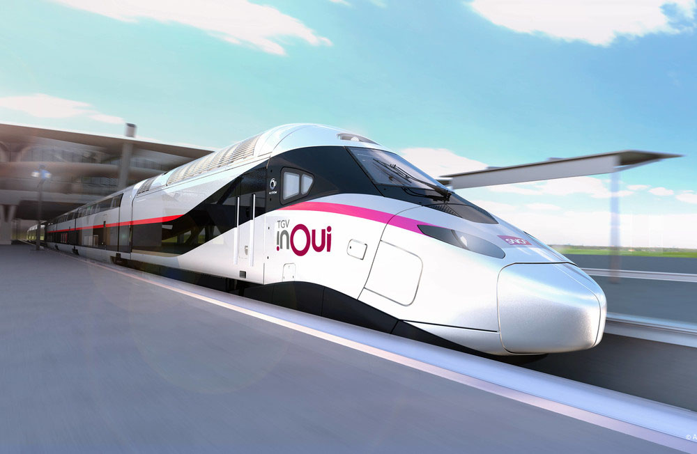 Высокоскоростной поезд «Alstom», который предположительно будет курсировать по ВСМ