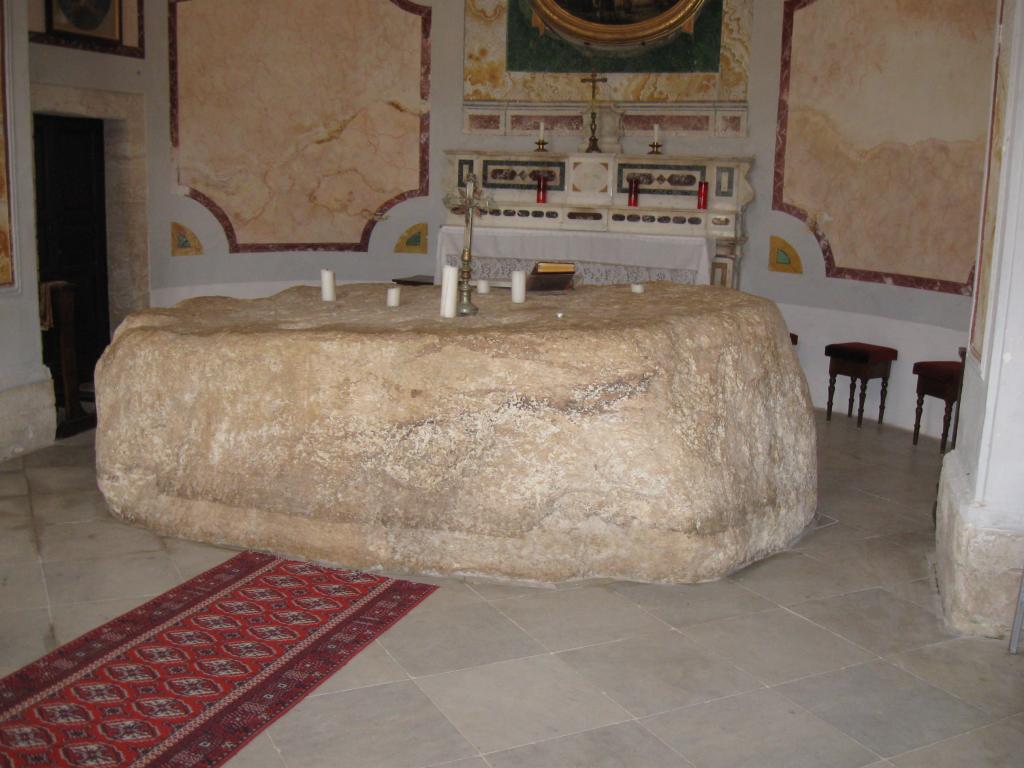 “Менса Кристи” - плита, за которой обедал с апостолами воскресший Иисус “Менса Кристи” - плита, за которой обедал с апостолами воскресший Иисус