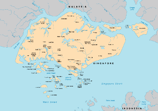 Карта Сингапура