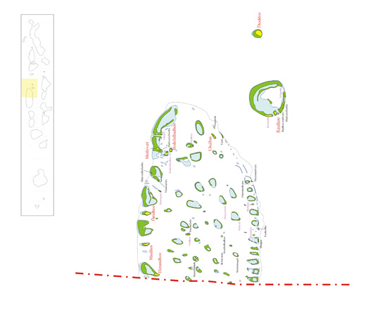 Карта атолла Северный Ари