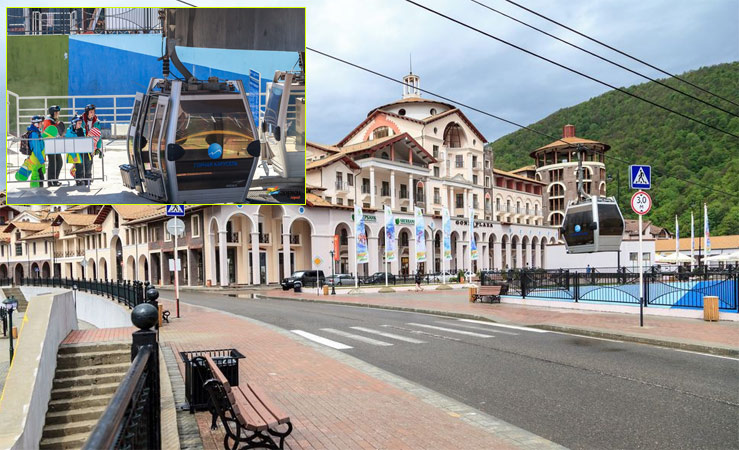 Гондольный подъемник К1 поднимает всех желающих из Нижнего Города с высоты 540 метров