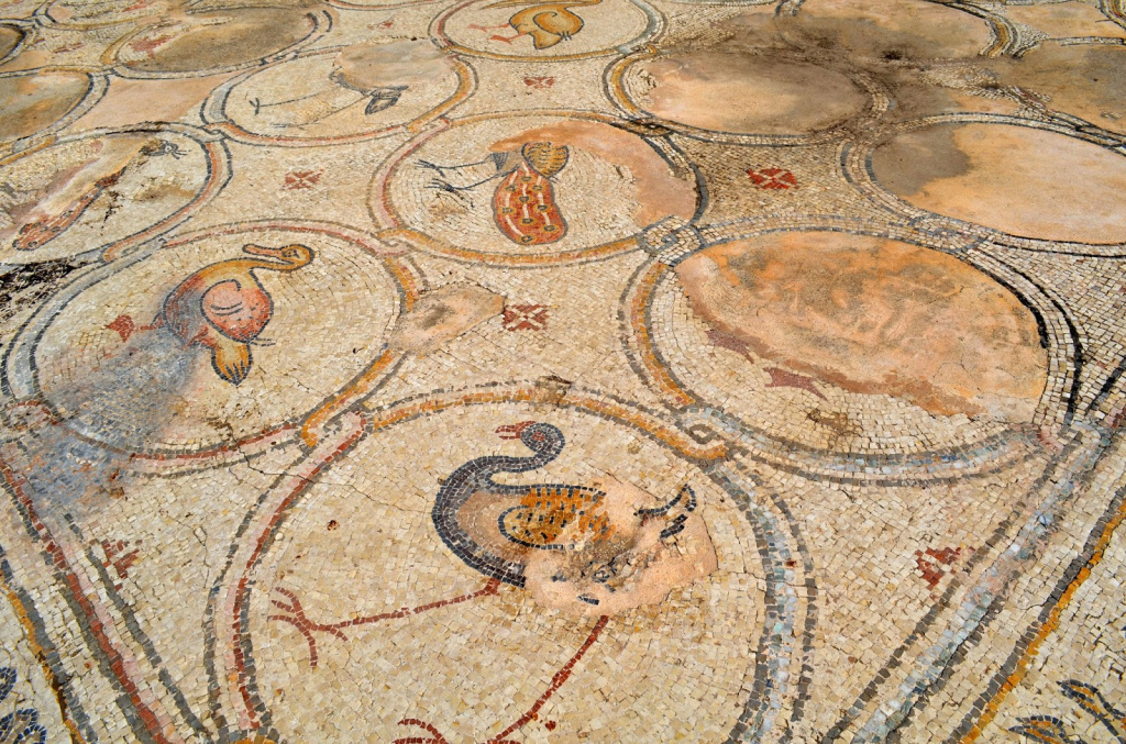 Мозаика с птицами Мозаика с птицами