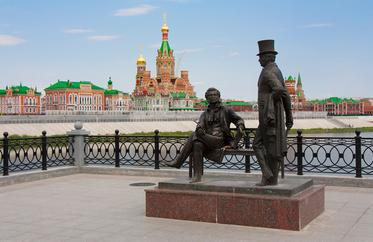 Скульптурная композиция Пушкина и Онегина Скульптурная композиция Пушкина и Онегина